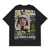 GET RICH OR DIE TRYIN Oversized Shirt Black